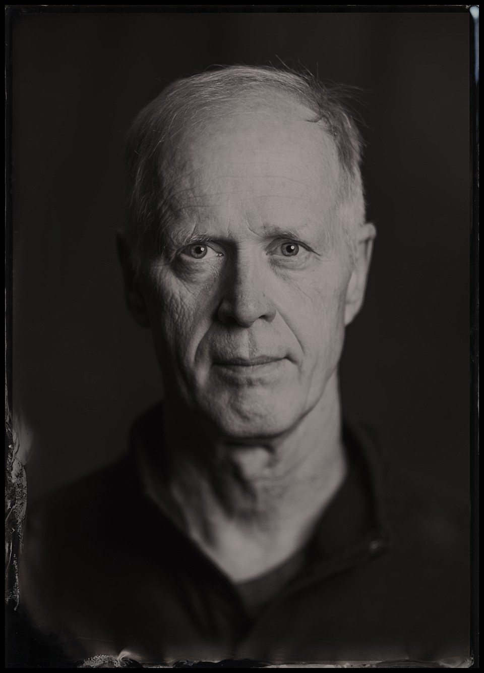 BNI networking tintype portrait of an older man