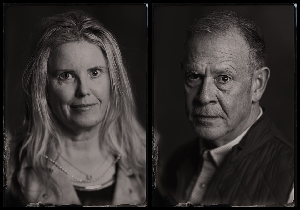 BNI networking tintypes of solo portraits of a man and woman