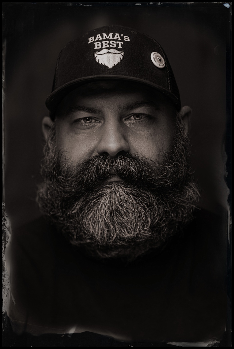 tintype of best business beard at the mile high beard bout