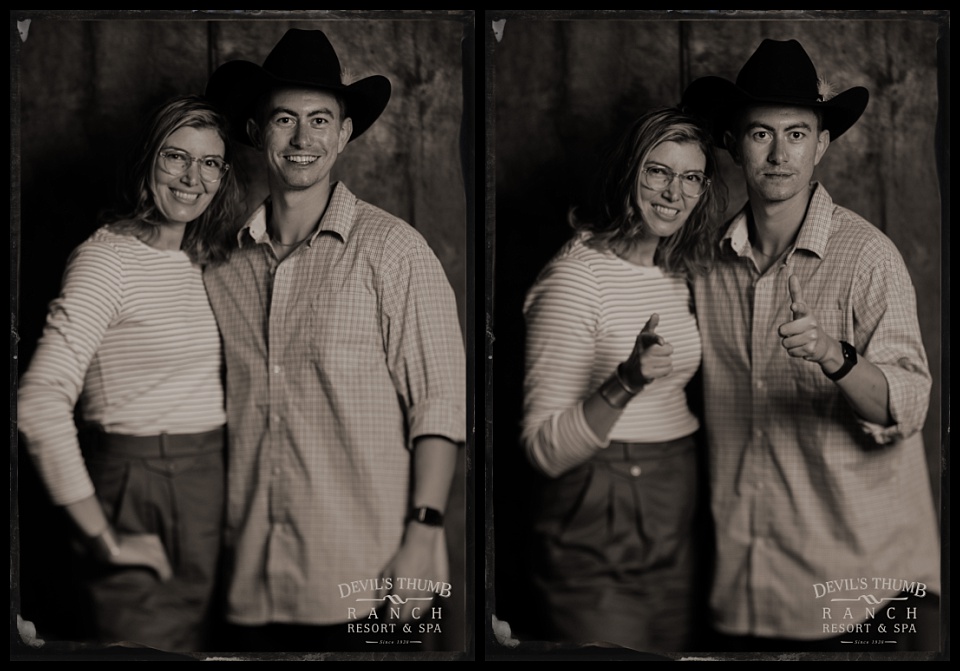 devils thumb ranch tintype of couple