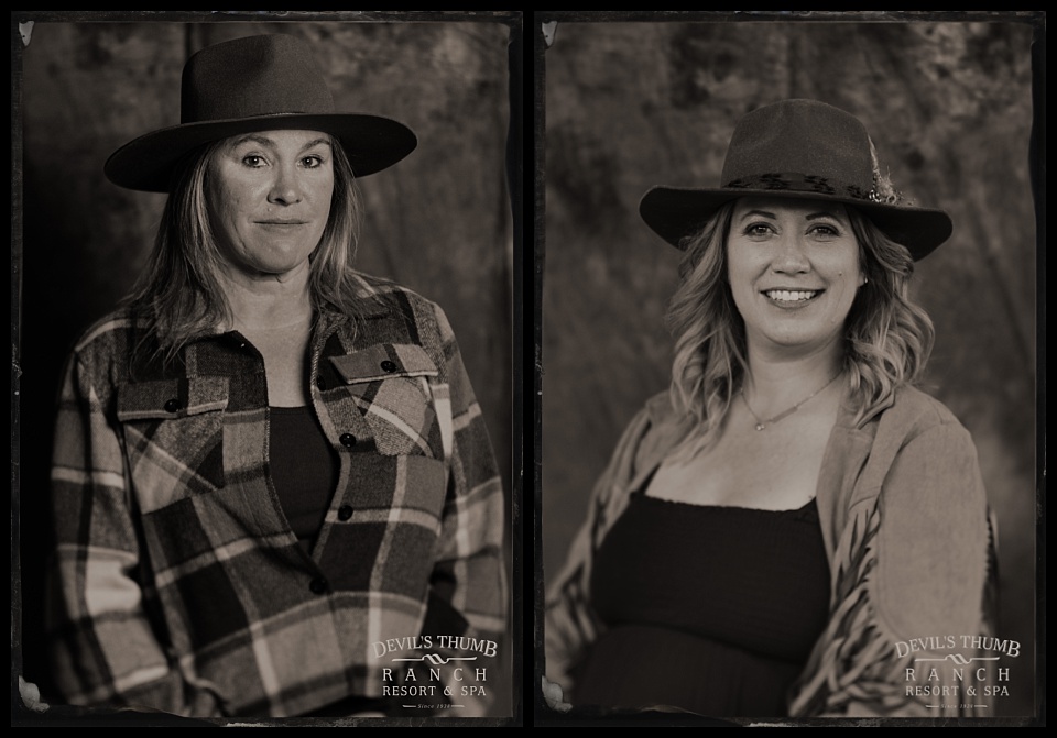 devils thumb ranch tintype of ladies