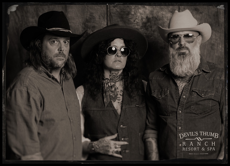 devils thumb ranch tintype of bluegrass band