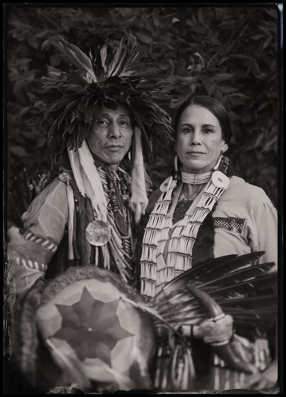 douglas county fair tintype photobooth rocky mountain indigenous dancers couple