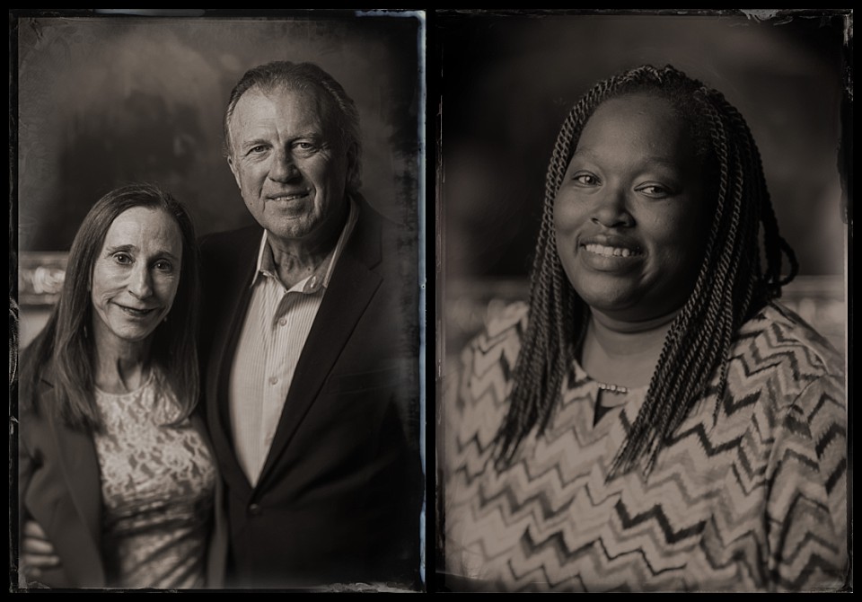 tintypes at georgies in denver portrait of an older couple and a african american woman