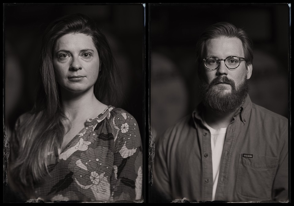 ratio beerworks stock show party tintypes solo portraits of a man and a woman