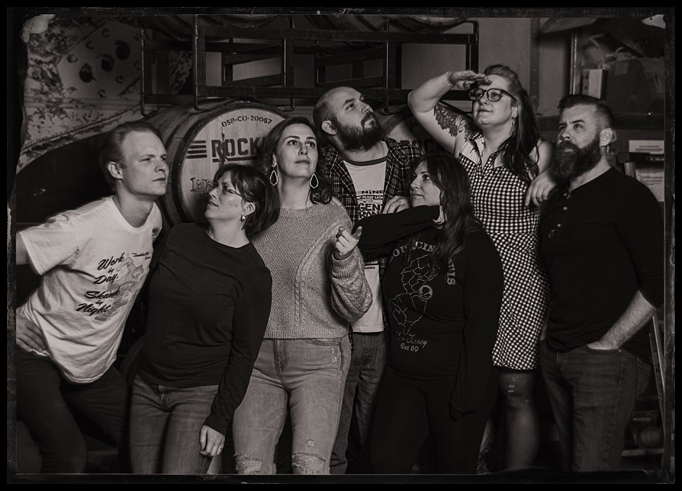 ratio beerworks stock show party tintypes large group friends portrait