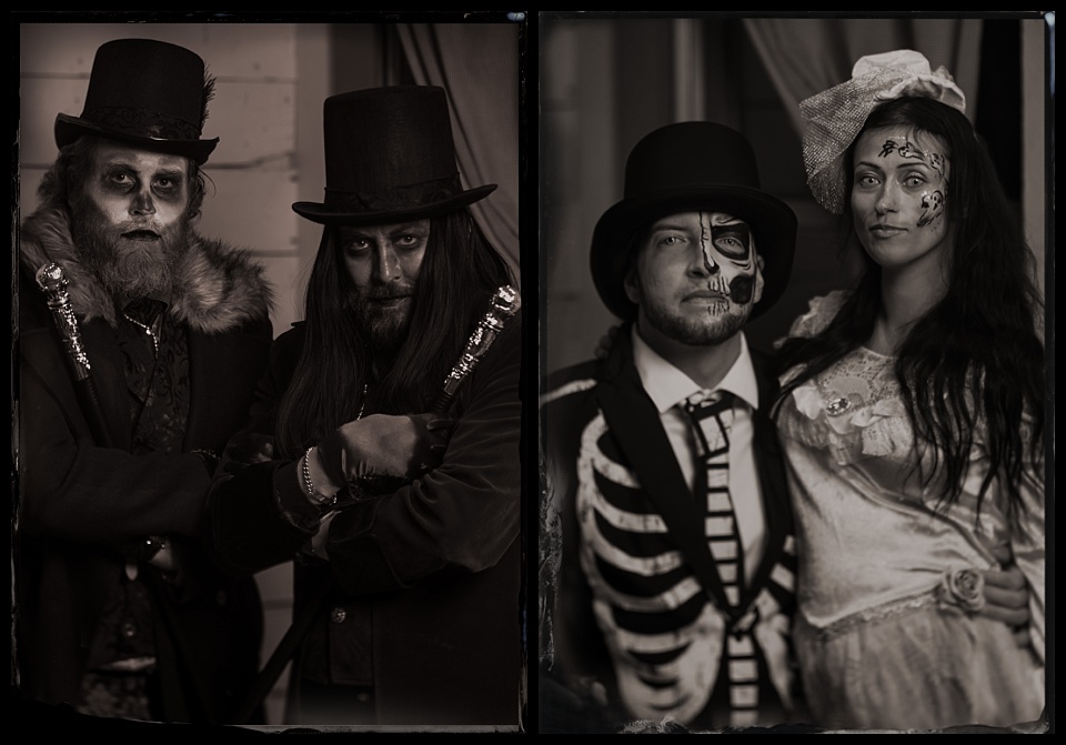 spirits and spirits tintype photobooth horror makeup couples