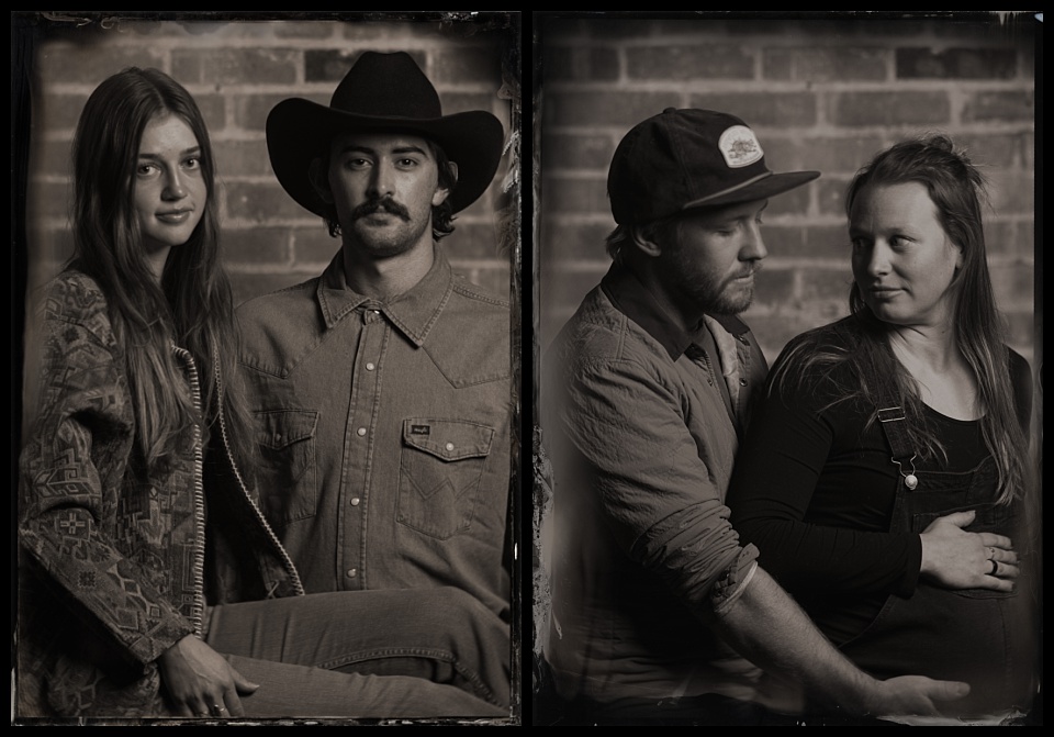 tintype photobooth wild west winterfest cowboy hats and babies