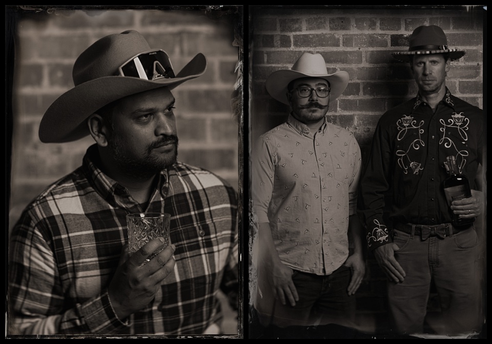 tintype photobooth wild west winterfest man alone with ski goggles