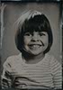 small girl 7 years old tintype photo